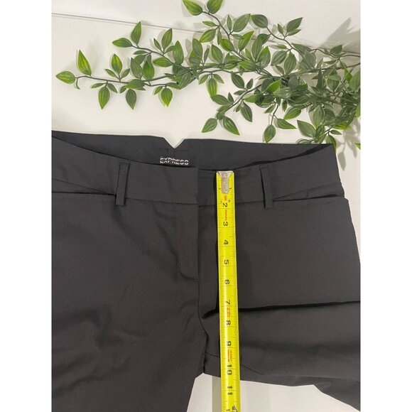 Express Women's Size 8 Black Mid Rise Pants Pockets Polyester/Viscose Blend - Picture 10 of 12